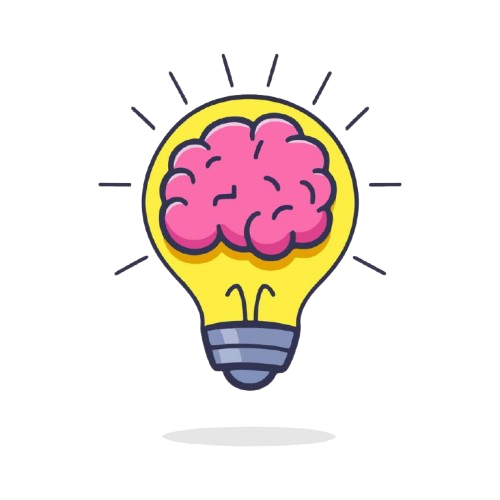 Brain and lightbulb representing behavior change